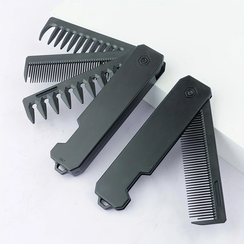 Mens Grooming Travel Kit - Składany grzebień do brody 3 w