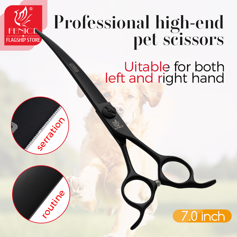 Grooming Scissors - Profesjonalne nożyczki Fenice z zakrzywionym ostrzem