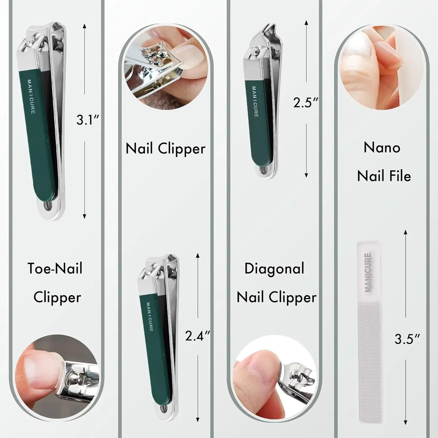 4 szt. Zestaw do manicure dla  – Mens Grooming Travel Kit recenzja i cena