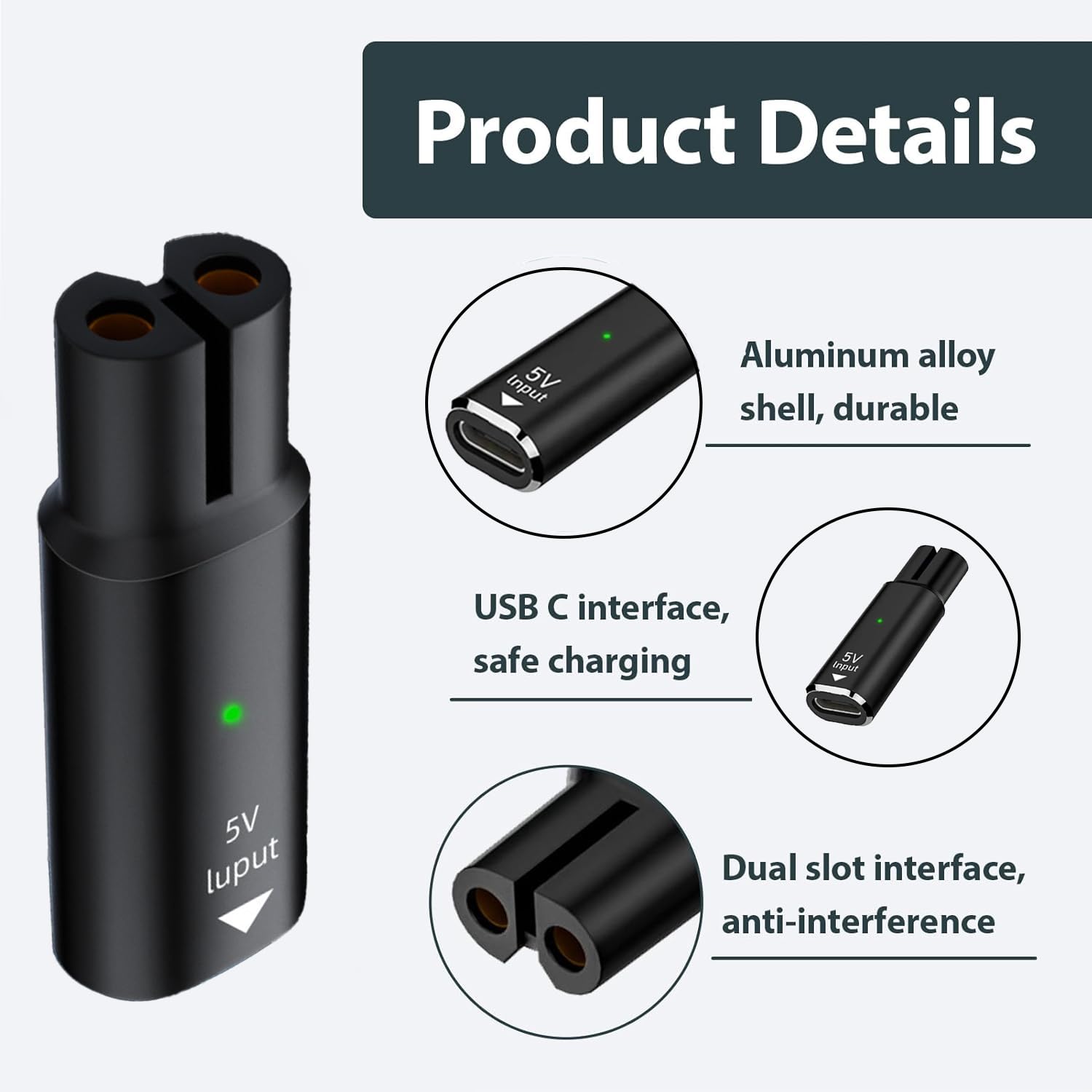 Adapter USB typu C 5V 15V do ł – Electric Shaver Rotary recenzja i cena